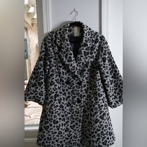 Anthropologie leopard print coat
